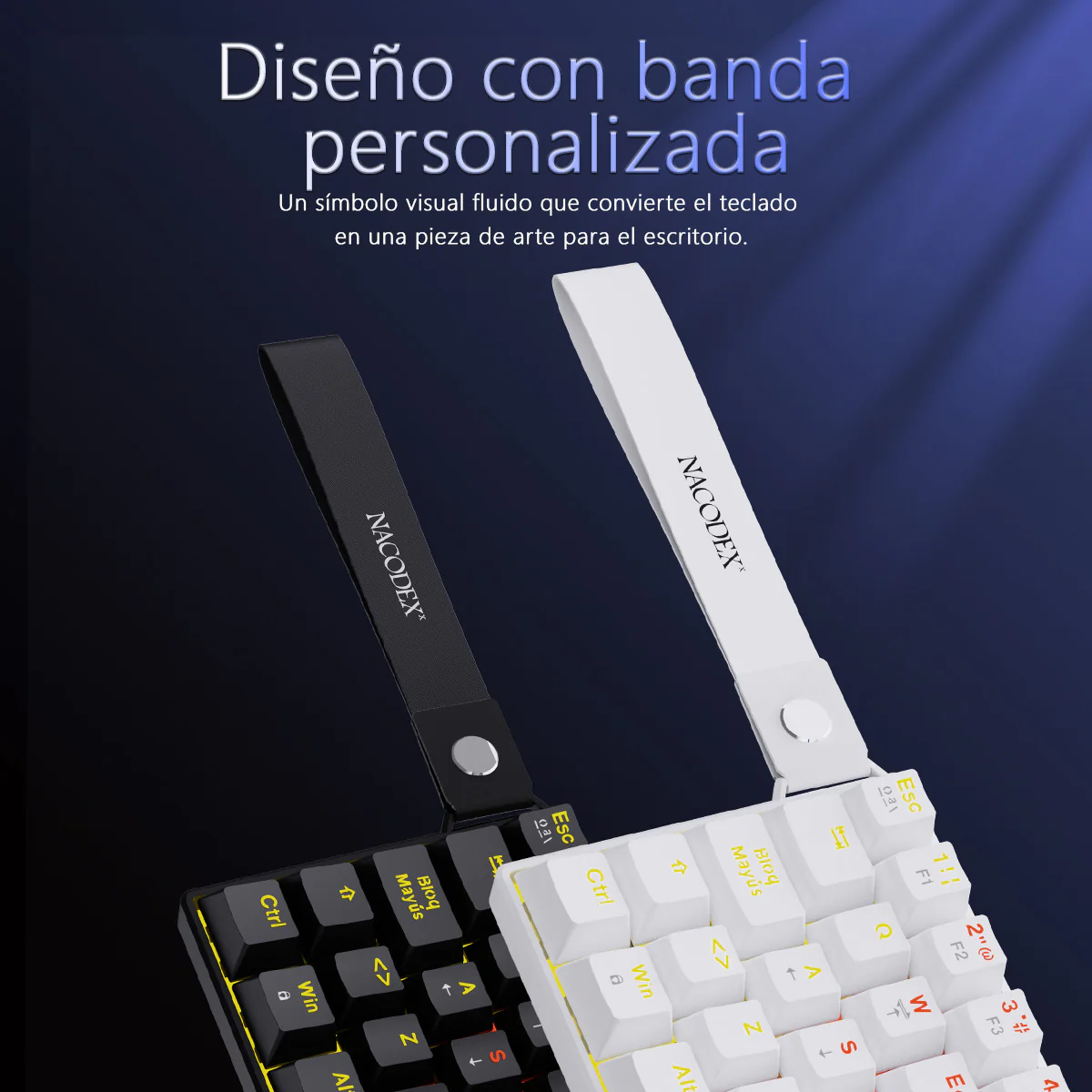Spanish version Ajazz NK61 Wired Mechanical Gaming Keyboard Hot-swappable with socket Custom band - Image 4